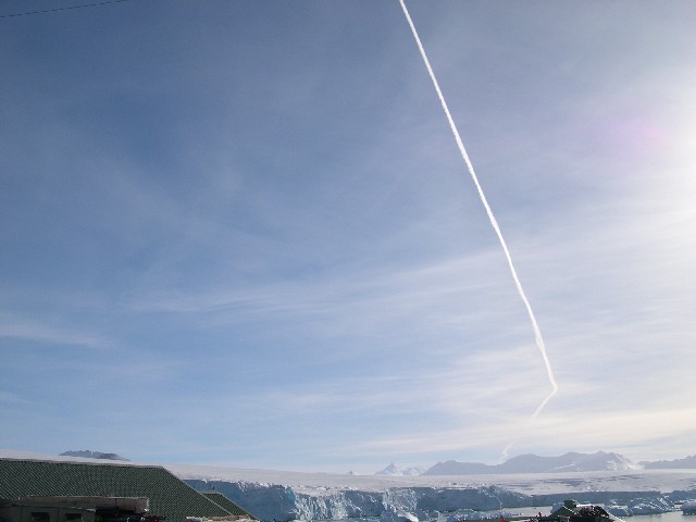 Contrail from the DC8